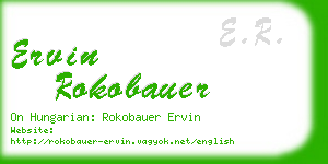 ervin rokobauer business card